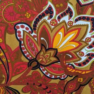 Vintage 1970s Handmade Psychedelic HAWAIIAN MAXI DRESS Empire Waist Long Sleeves